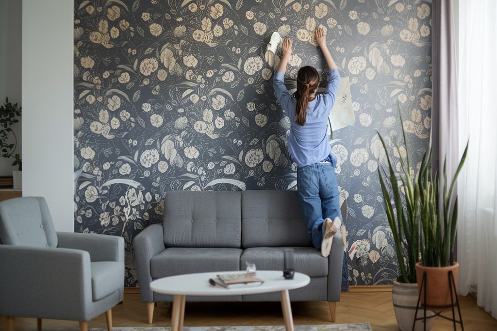how to apply peel and stick wallpaper