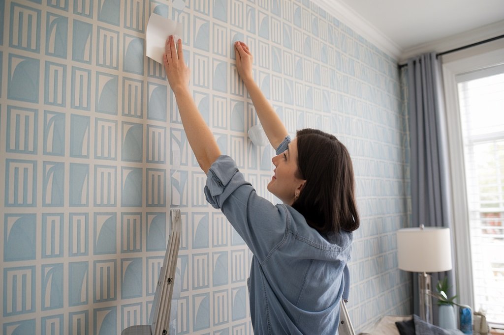 how to apply peel and stick wallpaper