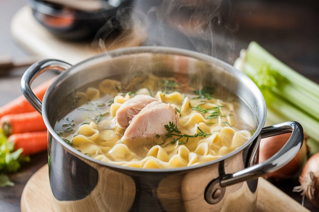 how to cook chicken noodle soup at home