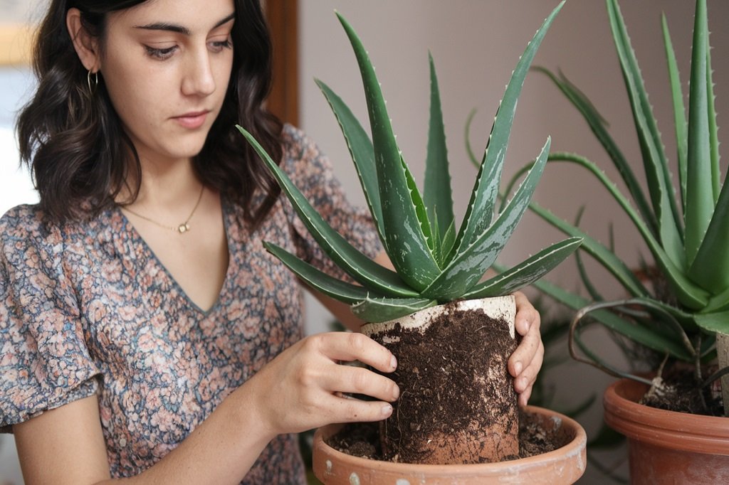 how to repot aloe vera plant